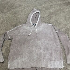 Gray Hooded Sweater